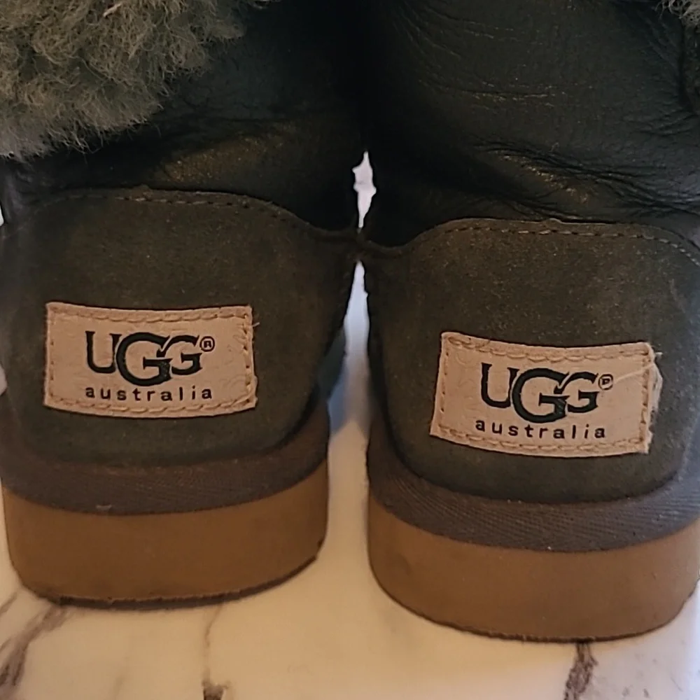 UGG Dark Green Shearling Boots